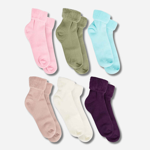 Sock Stack Women's Thermal Bed Socks 3 Pairs Slipper Socks UK Size 4-7 Super Soft