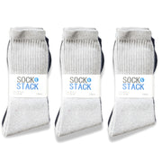 Sock Stack Mens Cotton Rich Performance Sport Socks 15 Pairs UK 6-11 Black Grey White Comfort Cuff Everyday Wear
