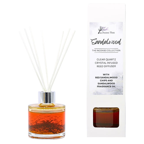 Sandalwood - Crystal Infused Reed Diffuser - The Incense Collection