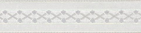 CLUB GREEN Cross Pattern Ribbon, White, 15 mm x 10 m