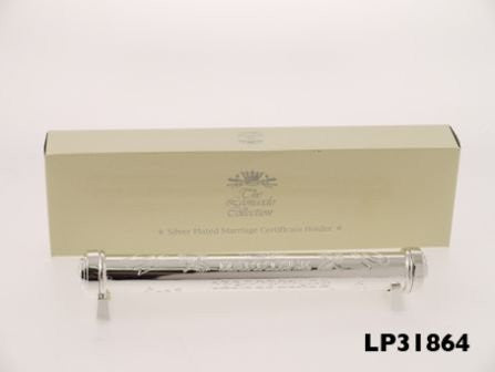 SILVER PLATE WEDDING CERTIFICATE HOLDER