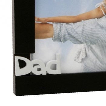 Dad 6" x 4" Cut Out Black Wooden Frame by Juliana FW924D