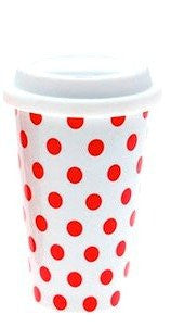 Spotty Double Walled Travel Mug.