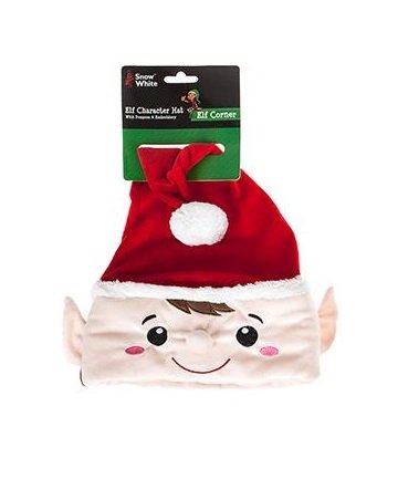 Luxury Christmas Hat - Red Elf Character Hat With Pom Pom & Embroidery - One Size