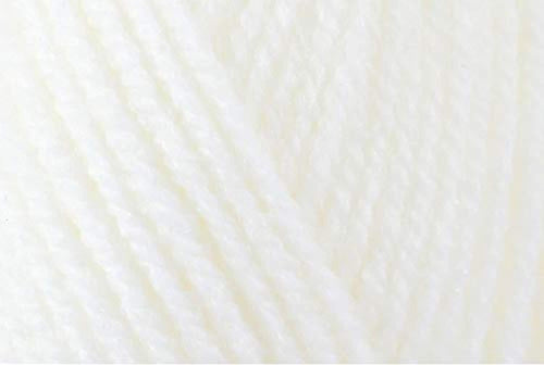 King Cole Big Value Baby Double Spot Ball of acrylic knitting yarn White 50 g