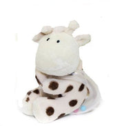 Elli and Raff Cute Adorable Stuffed Cow Toy with Multi-colored Balled Rattle - Giraffe