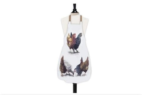 FARMYARD HENS COTTON APRON