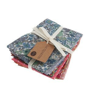 Sew Easy Staples : Dotty Floral Pink / Grey - 6 Fat Quarters