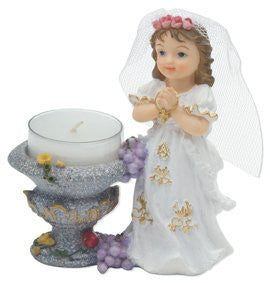 CLUB GREEN Communion Girl with Candle, Mix, 80 x 120 mm, 4 per pack