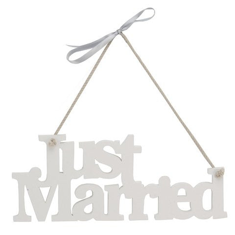 JUST MARRIED WEDDING PLAQUE WG363