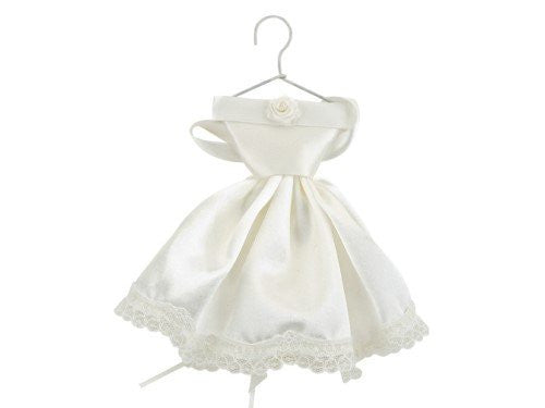 Wedding Dress I Pouch for Almonds Ivory 17 cm Set of 6