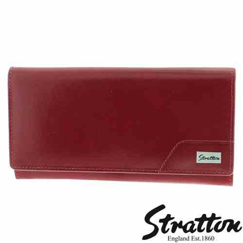 Ladies Large Soft Red 100% Genuine Leather Purse