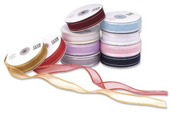 CLUB GREEN Organza Satin Edge Ribbon, Lilac, 23 mm x 25 m