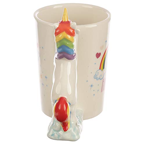 Ceramic I Don't Believe in Humans Unicorn Shaped Handle Mug