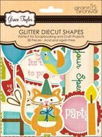 Grant Studios Grace Taylor Glitter Diecut Shapes-Party Time