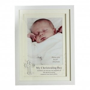 Juliana White Frame with Mount & Icon 8" x 10" - Christening