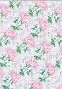 foiled background card pink rose swirls