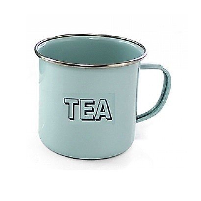 home sweet home tin tea mug
