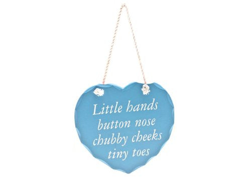 Baby's Room Hanging Heart - Cute Saying! Baby Boys Room