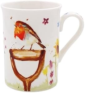 The Leonardo Collection Garden Birds Fine China Boxed Mug - Watercolour Designs from The Jennifer Rose Gallery Assorted Designs, Only One Mug Will Be Supplied