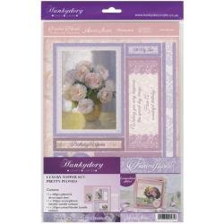 Hunkydory Frosted Florals Adorable Scorable Luxury Topper Set A4-Pretty Peonies by Hunkydory