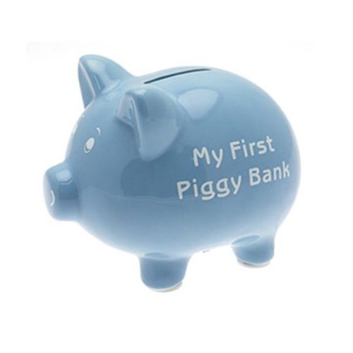 My First Piggy Bank 15cm - Blue