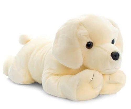 LARGE LAYING LABRADOR PUPPY by Keel Toys Plush - CREAMY White 75cm Special Edition