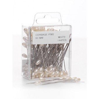 Corsage Pins 50mm White