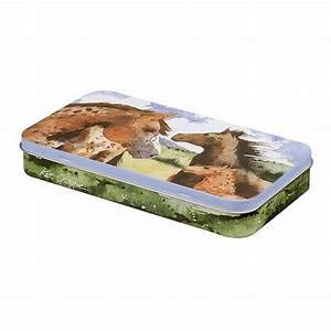 Horses Stationery tin