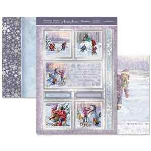hunkydory adorable scorable luxury card collection snowy days fun in snow