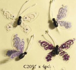 Purple Glitter Butterflies
