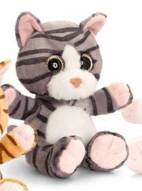 Keel Toys 25cm Sparkle Eyes Grey Cat Soft Toy