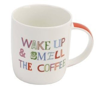 The Brighter Side Of Life Boxed Mug - "Wake Up & Smell The Coffee" design