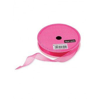 True Love Organza Ribbon Cerise