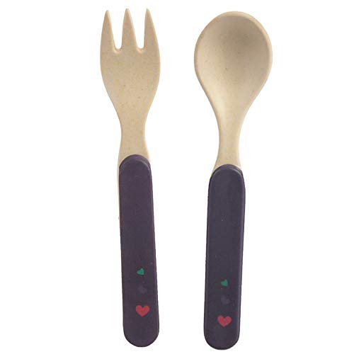 Puckator - Unicorn Eco-Friendly Biodegradable Bamboo Plate/Cutlery Set
