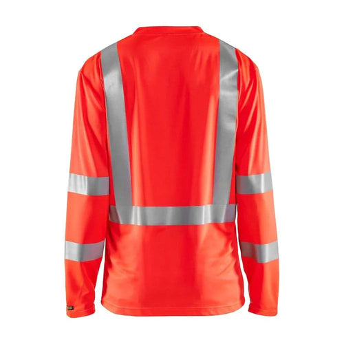 Blaklader 3386 Hi-Vis UV-Protected Long Sleeve V-Neck T-Shirt