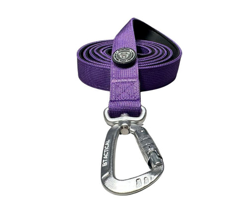 BTactical™ Nylon Carabiner Clip Dog Lead | Extra-Strong Anti Tangle - Lavender Purple