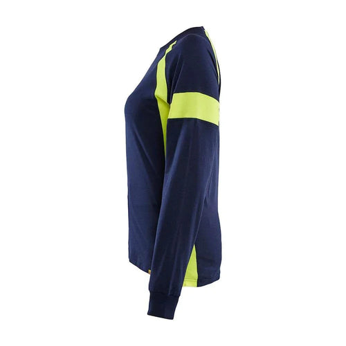 Blaklader 3521 Women's Long-Sleeved T-shirt with Hi-Vis