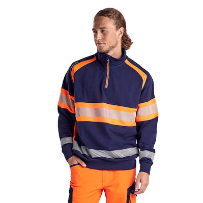 Blaklader 3553 Hi-Vis Half Zip Sweatshirt