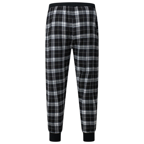Lucky Brand Crew Neck & Closed Hem Flannel Pant Pyjama Set