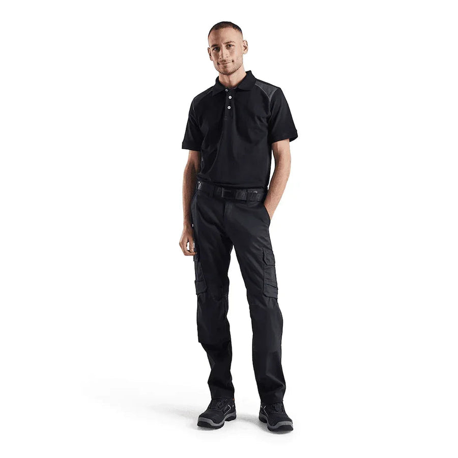 Blaklader 1448 Industry Stretch Kneepad Trousers Black/Dark Grey