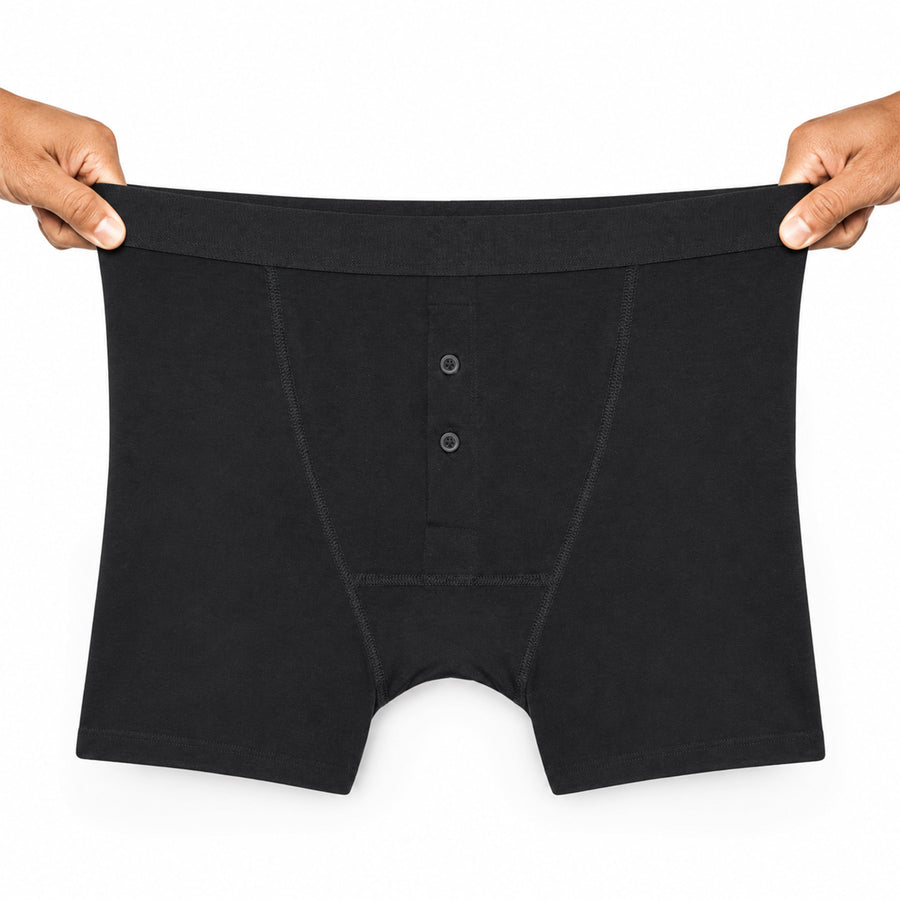 Sock Stack Men's Cotton Button Fly Boxer Shorts Pack Of 5 Breathable Stretch Gym Sports