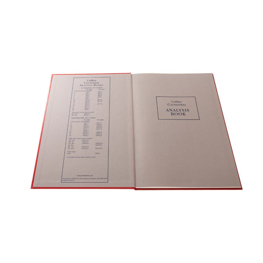 Cathedral -  Accounts Book Analysis 2 Debit, 10 Credit Columns - Red (69/2/10.1)