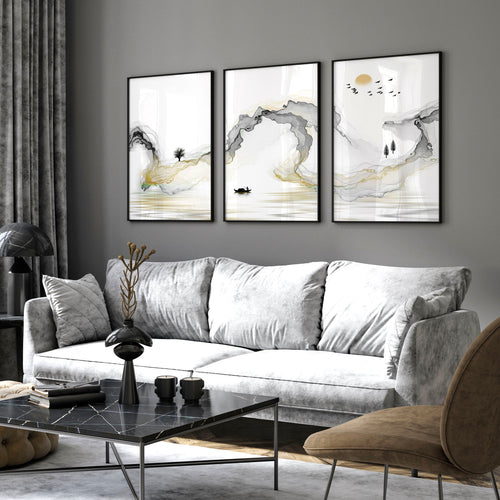 Japanese Wall Art Set of 3 | Framed Prints | AboutWallArt