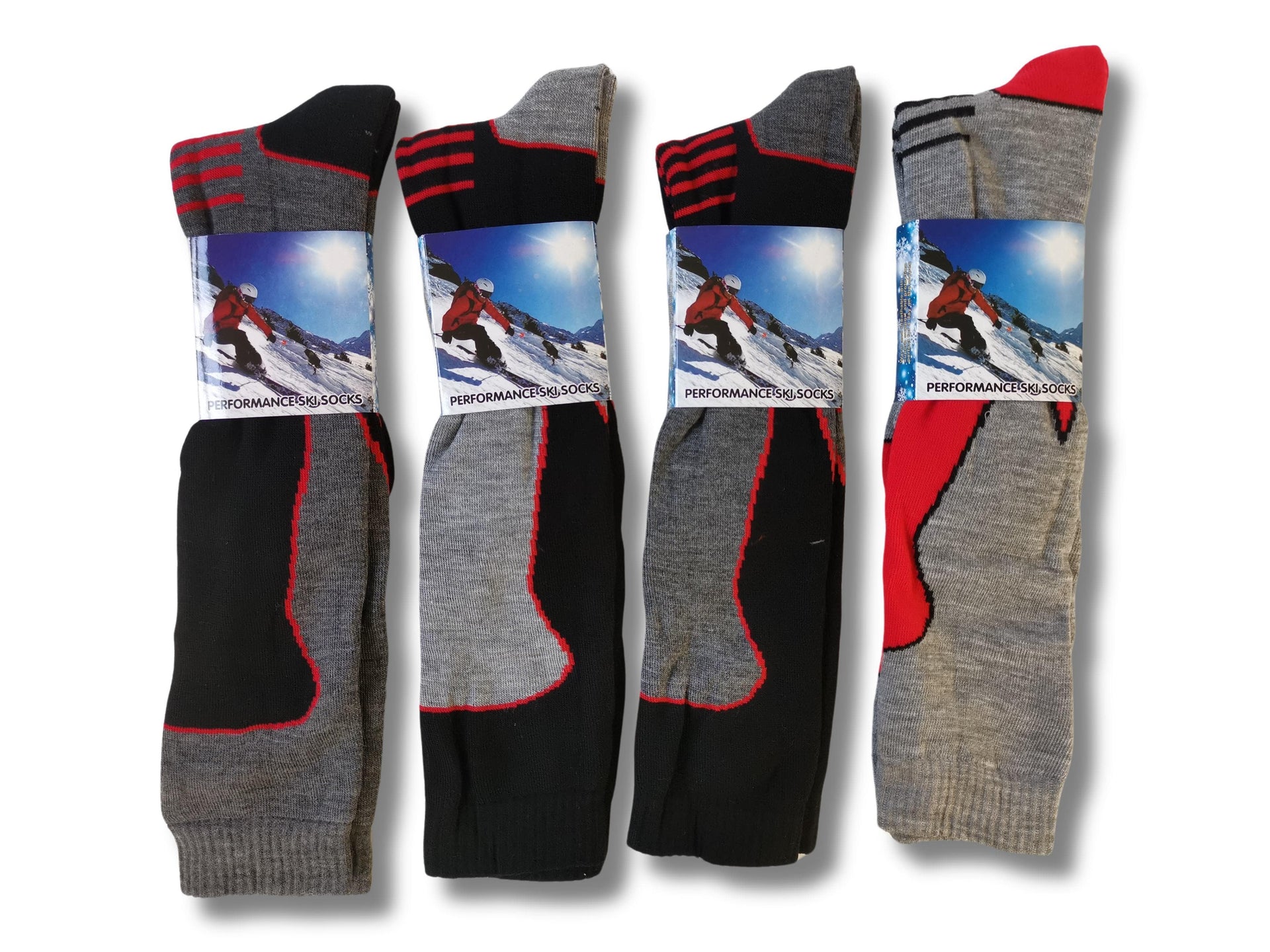 Sock Stack Mens Thermal Ski Snowboard Socks 4 Pack Knee High Insulated Winter Hiking