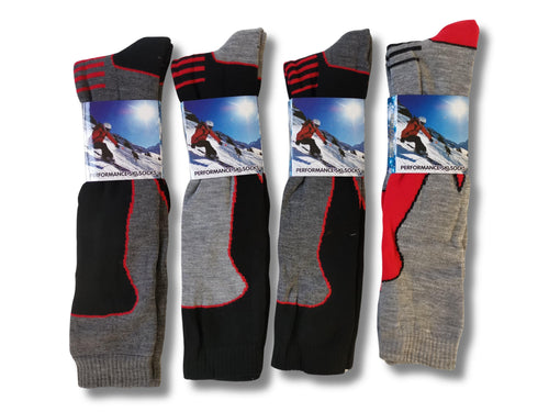 Sock Stack Mens Thermal Ski Snowboard Socks 4 Pack Knee High Insulated Winter Hiking