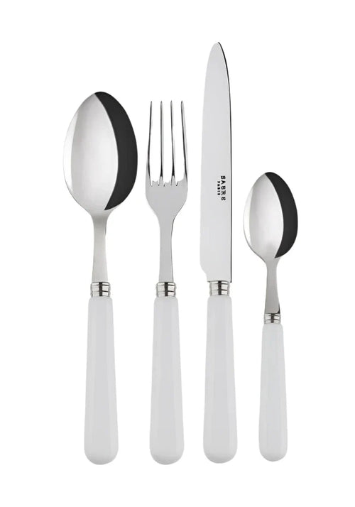 4- Pieces Pop Unis White Cutlery Set