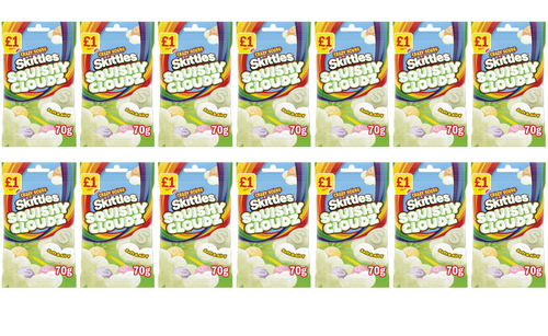 14 x Skittles Sour Squishy Cloud Treat Bag - 70GM