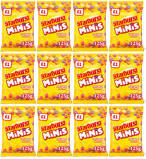 12 x Starburst Minis Treat Bag - 125GM