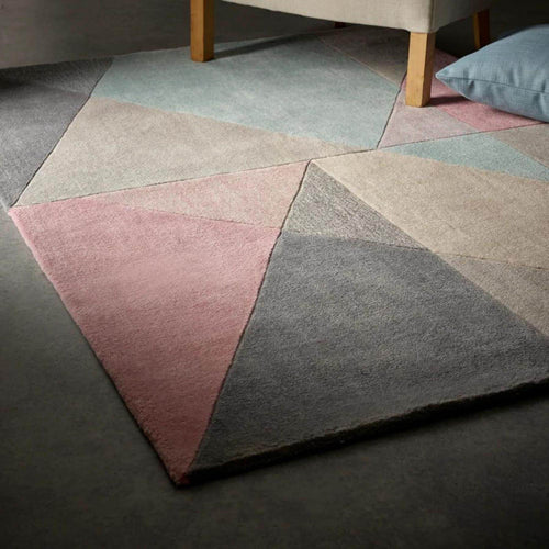 Trio Multi Pastel Geometric Rug